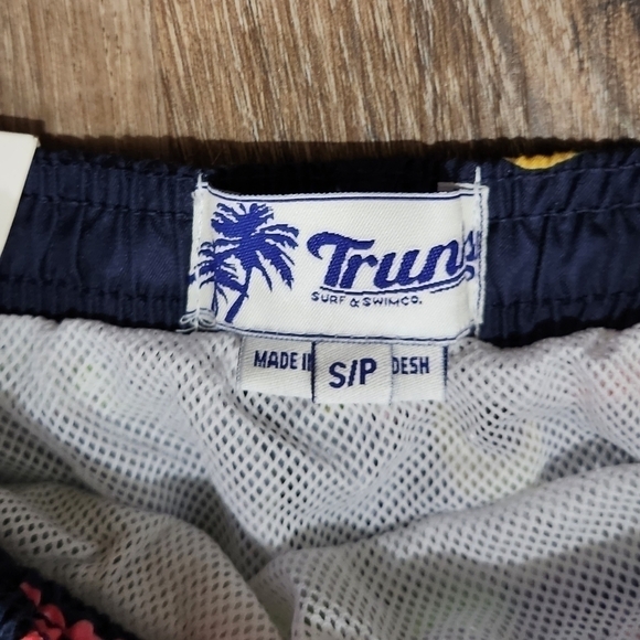 Macy's Trunks Surf & Swim Co Navy Blue Pool Float Beach Wear Trunks Small NWT - Picture 12 of 16